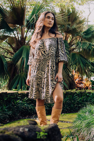 ELEI LAU NIU OFF SHOULDER TUNIC DRESS TT145