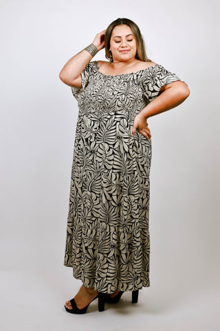 ELEI LAU NIU OFF SHOULDER SMOCK DRESS TD151