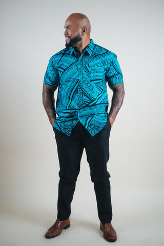 MENS COTTON TANOA SHIRT VAKEA SS3735-TS