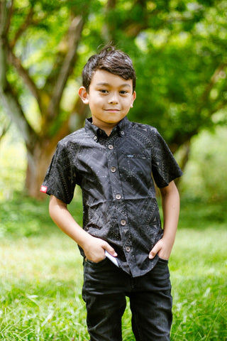 PELE ULIULI BOYS 4WAY STRETCH SHIRT B4WS016