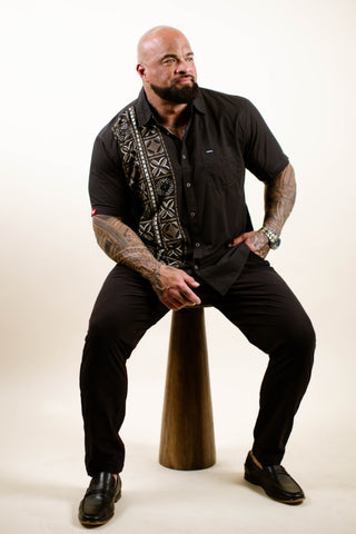 IOSEPHA MEN'S COTTON TANOA SHIRT TS008 (ALL SALES FINAL)