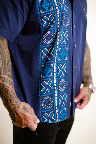 IOSEPHA MEN'S COTTON TANOA SHIRT TS008 (ALL SALES FINAL)