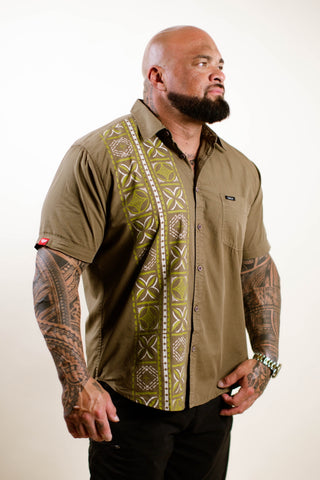 IOSEPHA MEN'S COTTON TANOA SHIRT TS008 (ALL SALES FINAL)