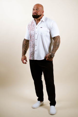 IOSEPHA MEN'S COTTON TANOA SHIRT TS008 (ALL SALES FINAL)