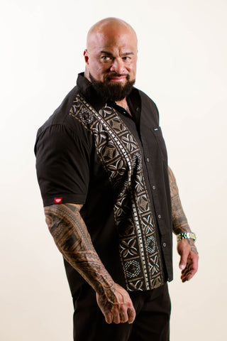 IOSEPHA MEN'S COTTON TANOA SHIRT TS008 (ALL SALES FINAL)