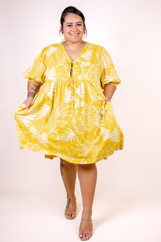 LASI LADIES PUFF SLEEVE MINI DRESS TD309