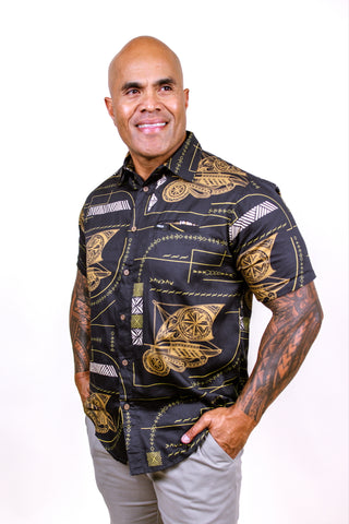 MENS COTTON SATIN SHIRT VA'A MSS009