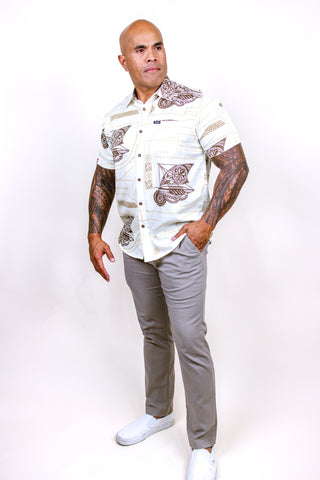 MENS COTTON SATIN SHIRT VA'A MSS009