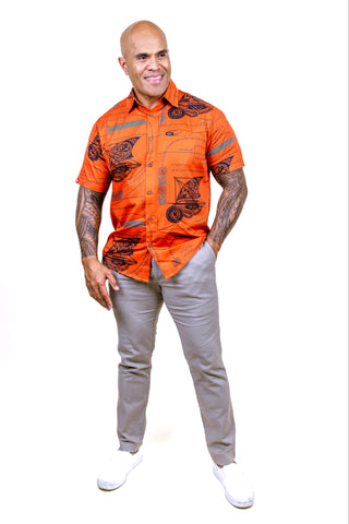 MENS COTTON SATIN SHIRT VA'A MSS009