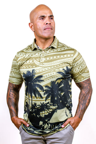 MENS GOLF POLO 4 WAY VILLAGE MP008