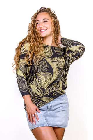 NAFANUA DOLMAN KNIT BOATNECK TOP TT303