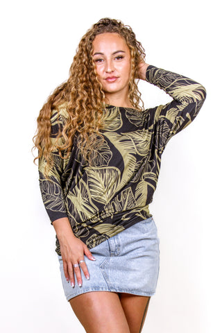 NAFANUA DOLMAN KNIT BOATNECK TOP TT303