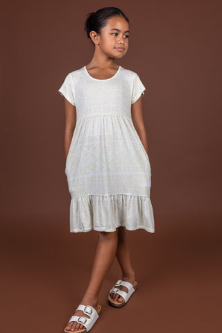 WHITE SUNDAY GIRLS LAYERED SWING DRESS TD407