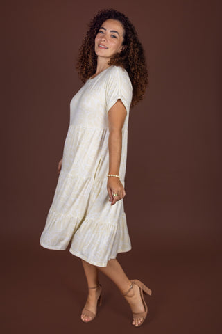 WHITE SUNDAY TIERED BABYDOLL DRESS TD235