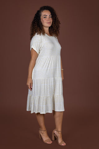 WHITE SUNDAY TIERED BABYDOLL DRESS TD235