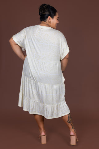 WHITE SUNDAY TIERED BABYDOLL DRESS TD235