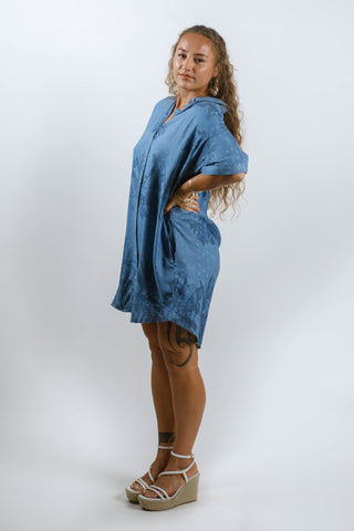 DENIM AIGA WOMEN'S BUTTON DRESS LSD01