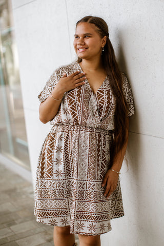 LE ALA V CUT DRESS TH021