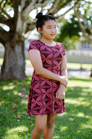 PULU GIRLS SKATER DRESS TD803-THIS ONE