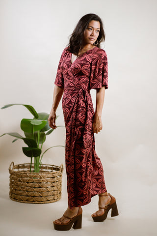 PULU MAXI WRAP DRESS TD152