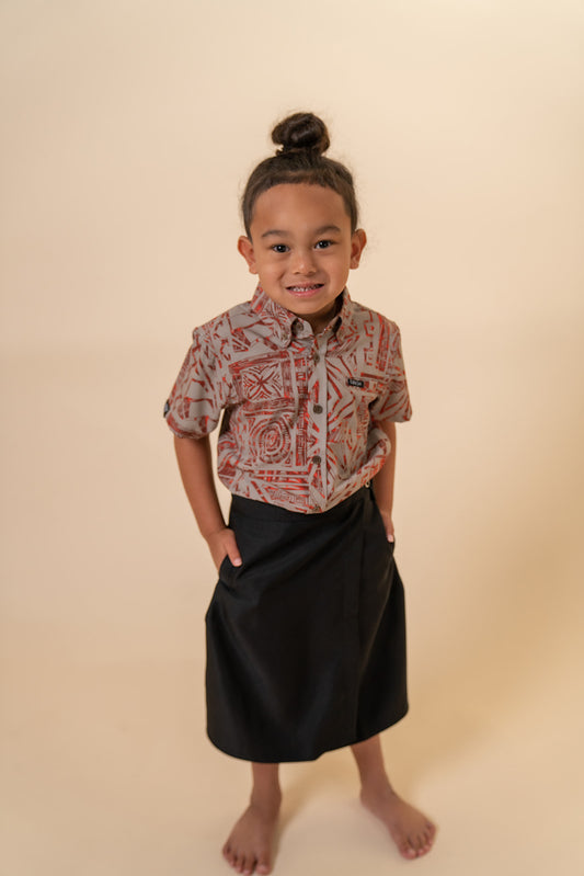 FIAFIAGA BOYS 4WAY STRETCH SHIRT B4WS008 (ALL SALES FINAL)