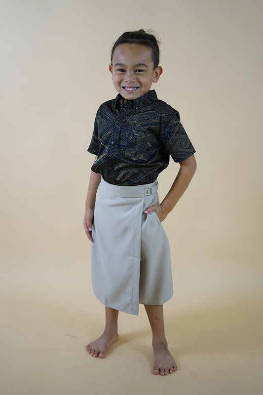 LOLE BOY'S COTTON SATEEN SHIRT BSCS01 (ALL SALES FINAL)
