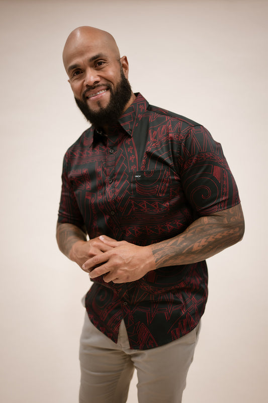 MATAU MENS COTTON SATEEN SHIRT (ALL SALES FINAL)