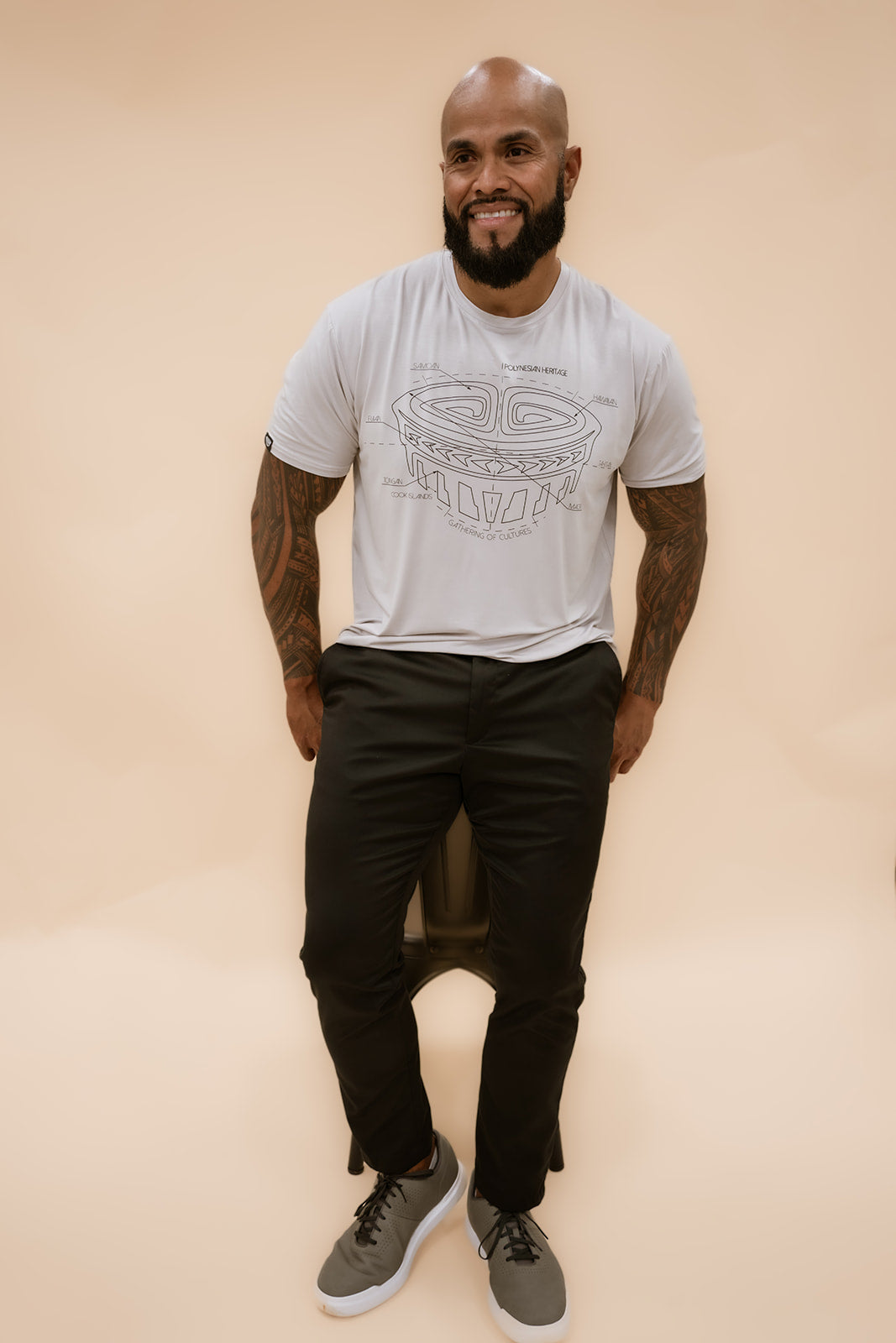 BAMBOO T SHIRT TUSITALA - CEMENT #15