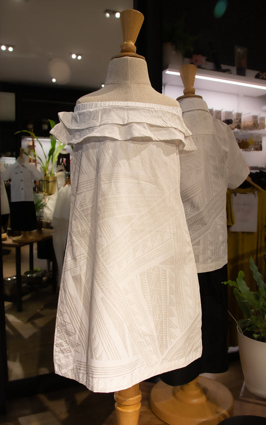 GIRL'S OFF-SHOULDER DRESS- FB1310 (ALL SALES FINAL)